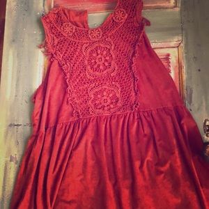 Rust Crochet Tank